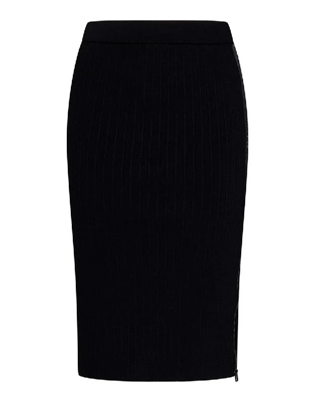 Women's Clothes Tom Ford Womens Black Silk Blend Midi Pencil Skirt In Black