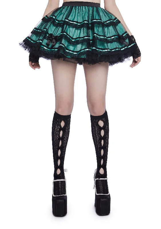 Casual Clothes For Women Unholy Grail Tulle Mini Skirt - Mint