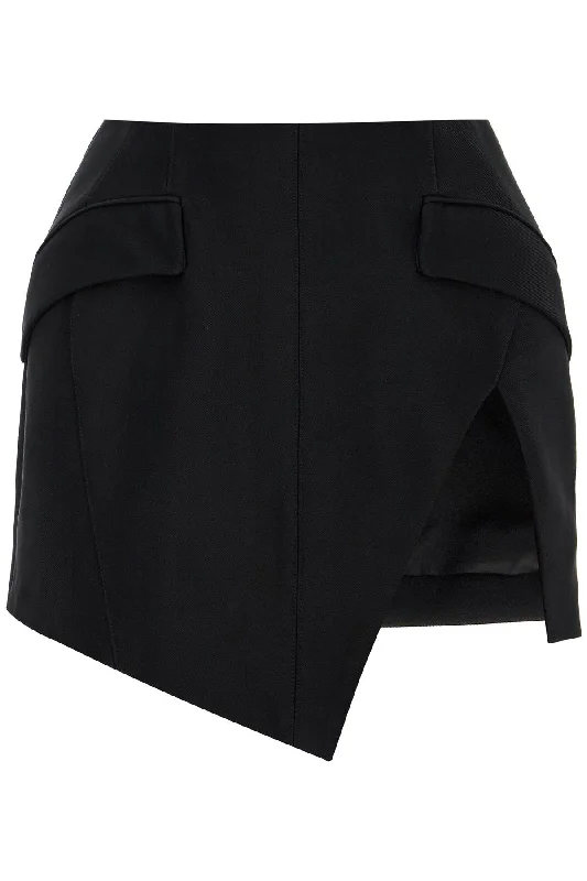 Women's Workout Garments Mugler Women's Asymmetric Mini Skirt With Slit