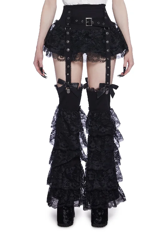 Women's Resort Apparel Sinister Sweetness Mini Skirt And Leg Warmers