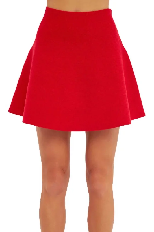 Casual Apparel For Women Katherine Skirt In Red