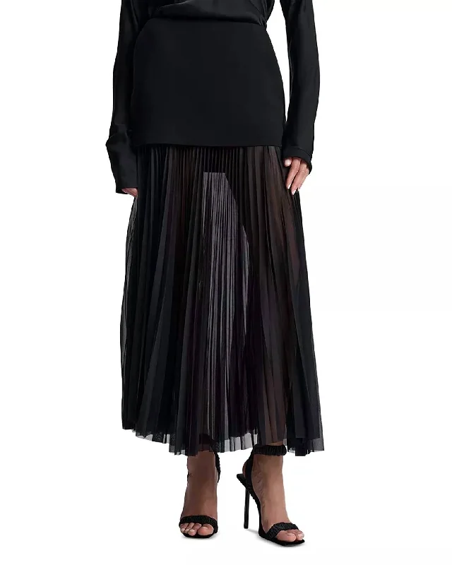 Women's Cozy Outfit For Lounging Willa Maxi Skirt In Black