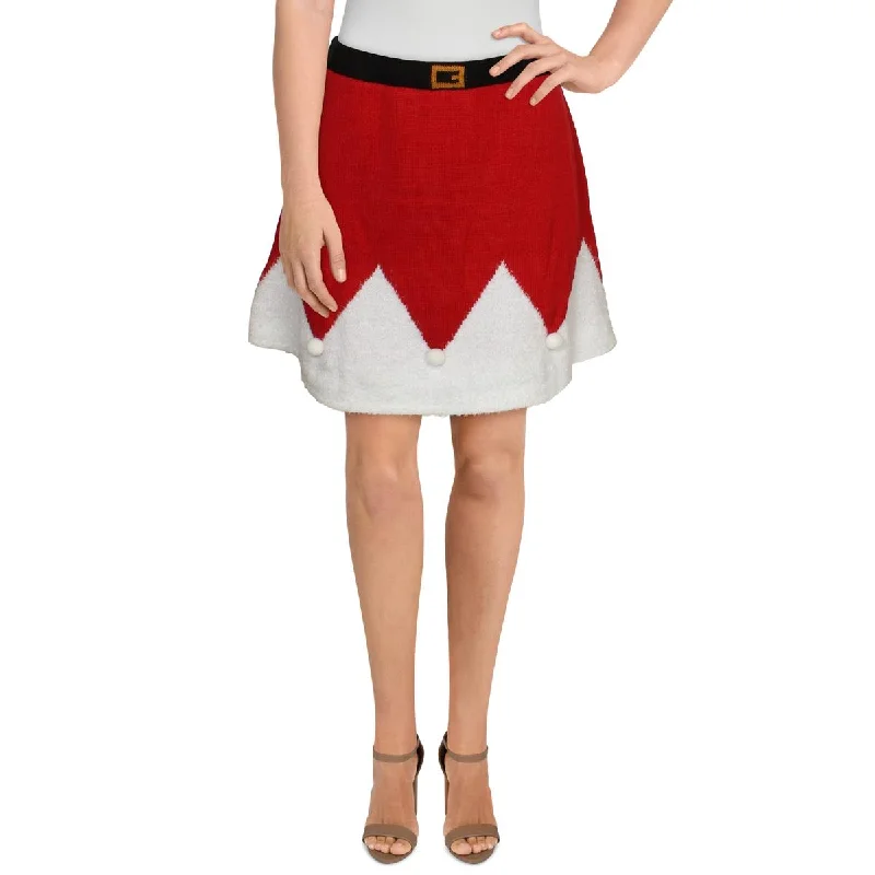 Women's Work Outfit For The Office Juniors Womens Christmas Holiday Mini Skirt