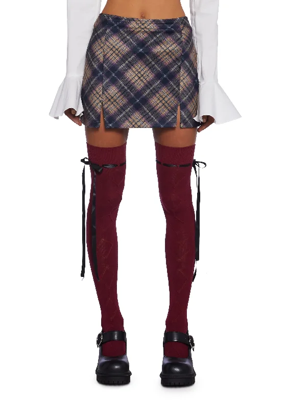 Affordable Women's Apparel Under The Boardwalk Mini Skort - Plaid