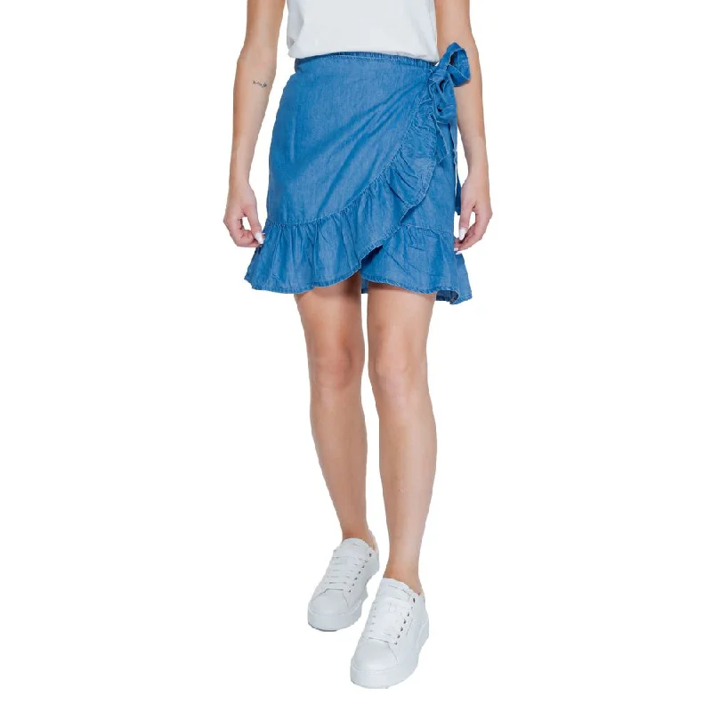 Women's Sporty Chic Clothes Only blue Cotton Women's Skirt