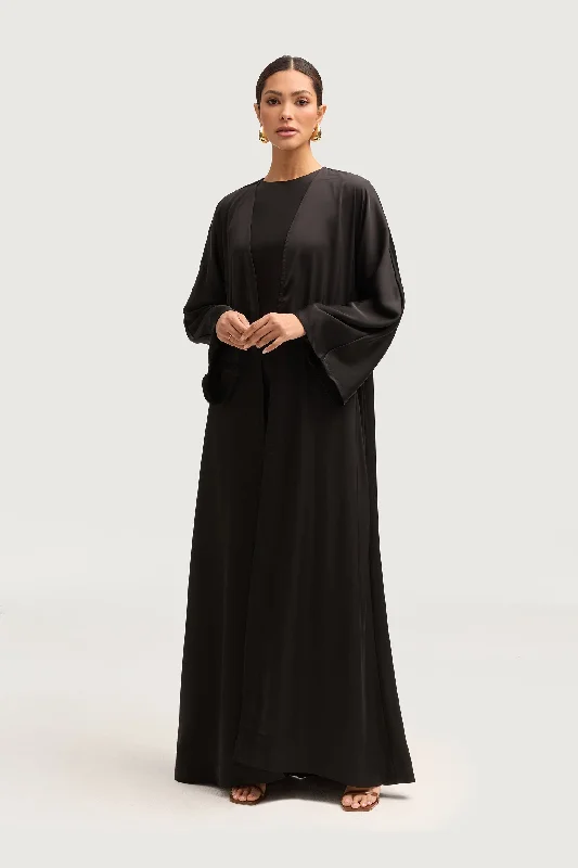 Women's Evening Clothes Kamila Open Abaya - Black