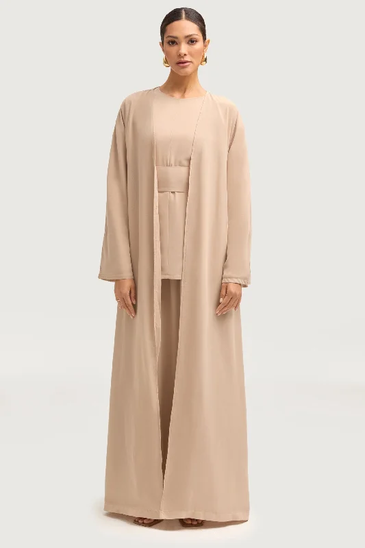 Women's Clothing Sets Nevene Open Abaya - Stone