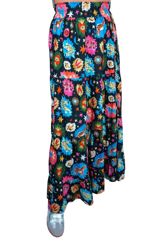 Women's Seasonal Apparel Savannah Maxi Skirt In Cosmic Black