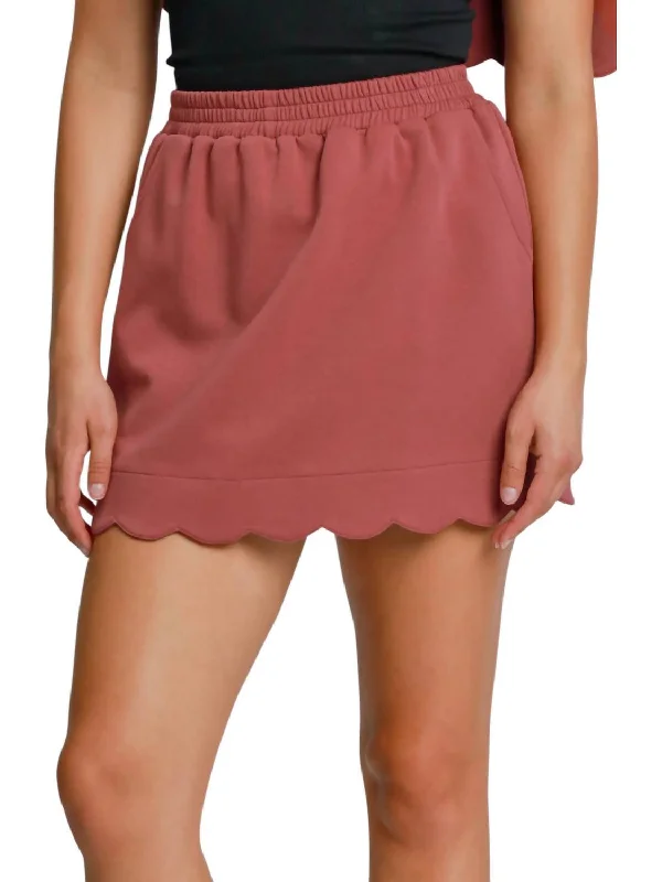 Sustainable Women's Apparel Night Out Skirt In Rosewood