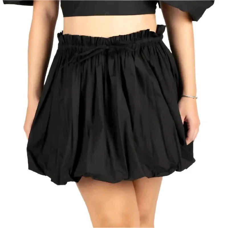 Women's Chic Outerwear Garments Kayla Poplin Skirt In Black