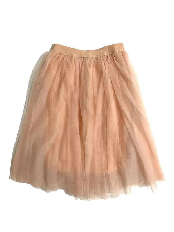 Women's Wedding Apparel Women's Tulle Elastic Waist Mid Skirt In Light Pink