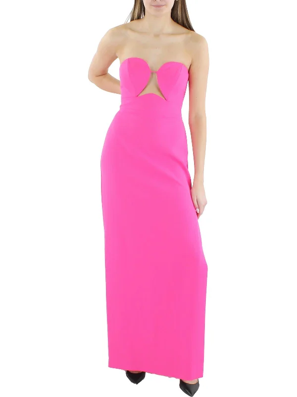 Women's Cozy Winter Attire Womens Cut-Out Strapless Evening Dress